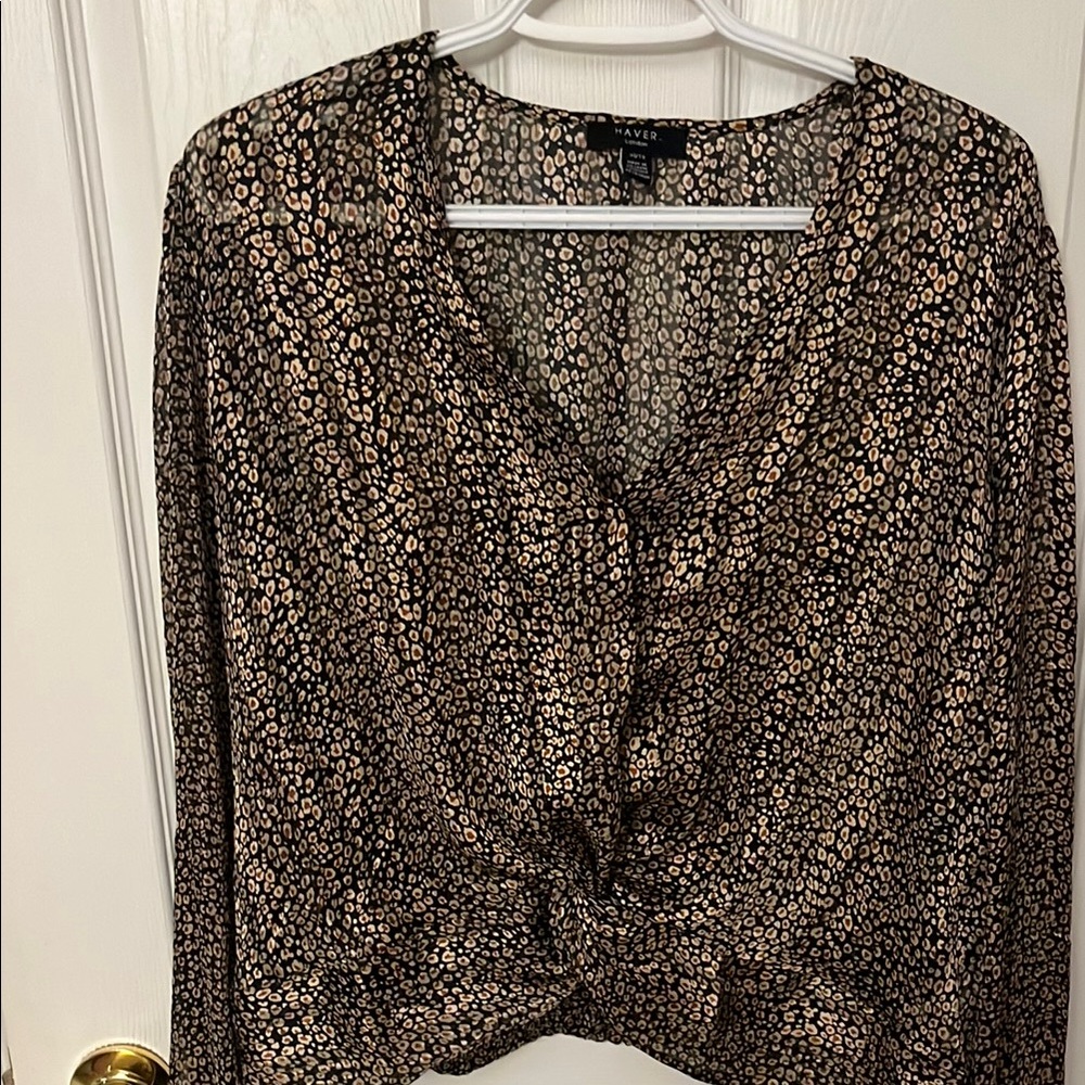 Chic Black and Cream Women's Top